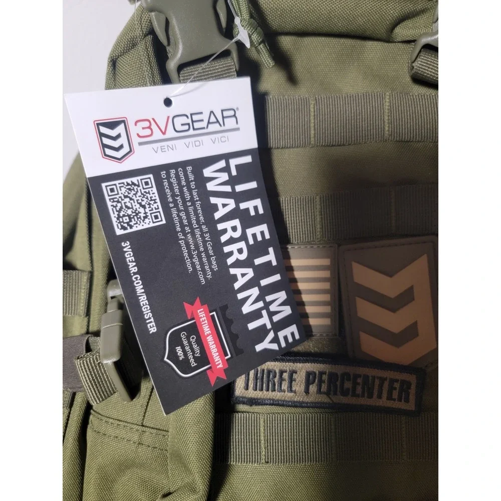 3V Gear Paratus 3 Day Operator Tactical Backpack NWT 40L OD Green MOLLE Bug Out